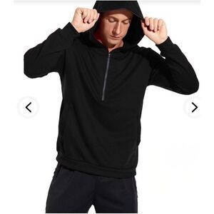 NEW LecGee Men's Hooded Sweatshirt Casual Pullover L